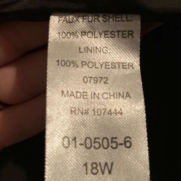 Beautiful Jessica London Black Faux Fur Winter Coat Jacket - Picture 5 of 7